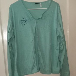Trilllogy 100% Cotton Button Front Cardigan size XL